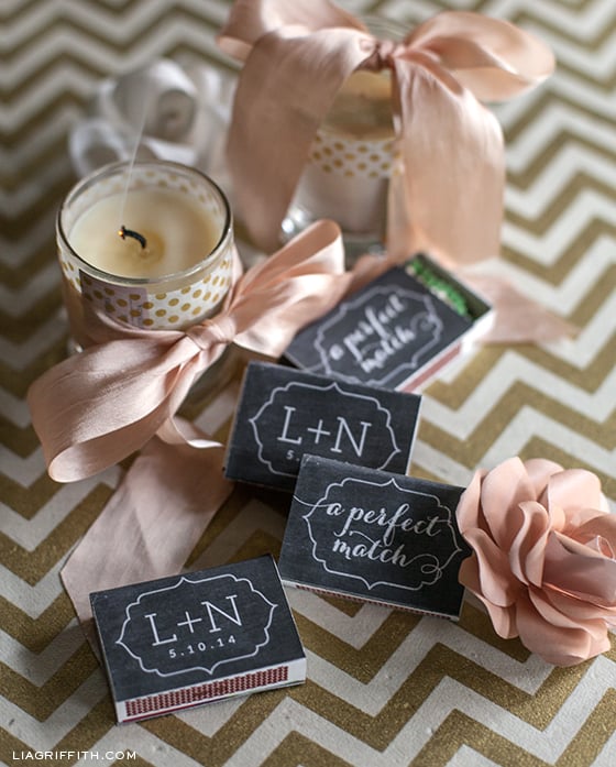 Personalized Matchbook Wedding Favors