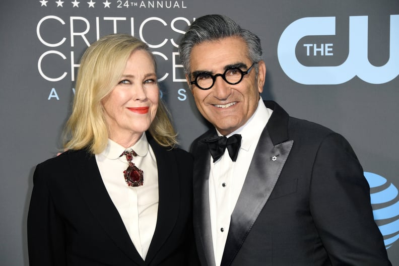 Eugene Levy and Catherine O'Hara at the 2019 Critics' Choice Awards