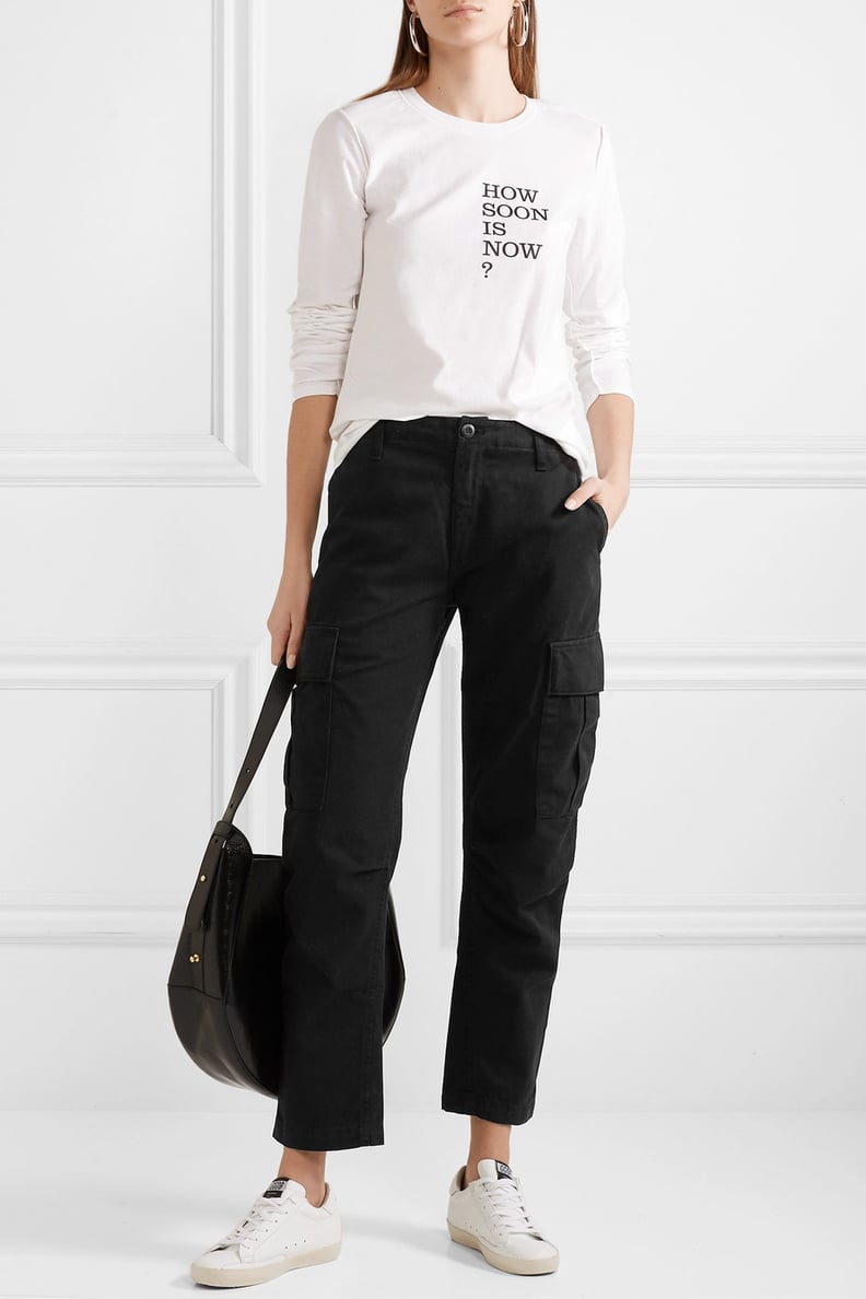 Re/done Cropped Cotton Twill Pants