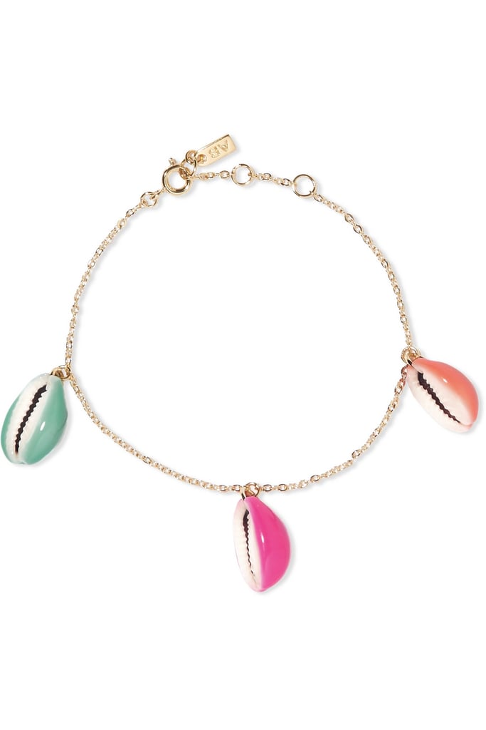 Aurélie Bidermann Gold-plated, Shell and Enamel Bracelet