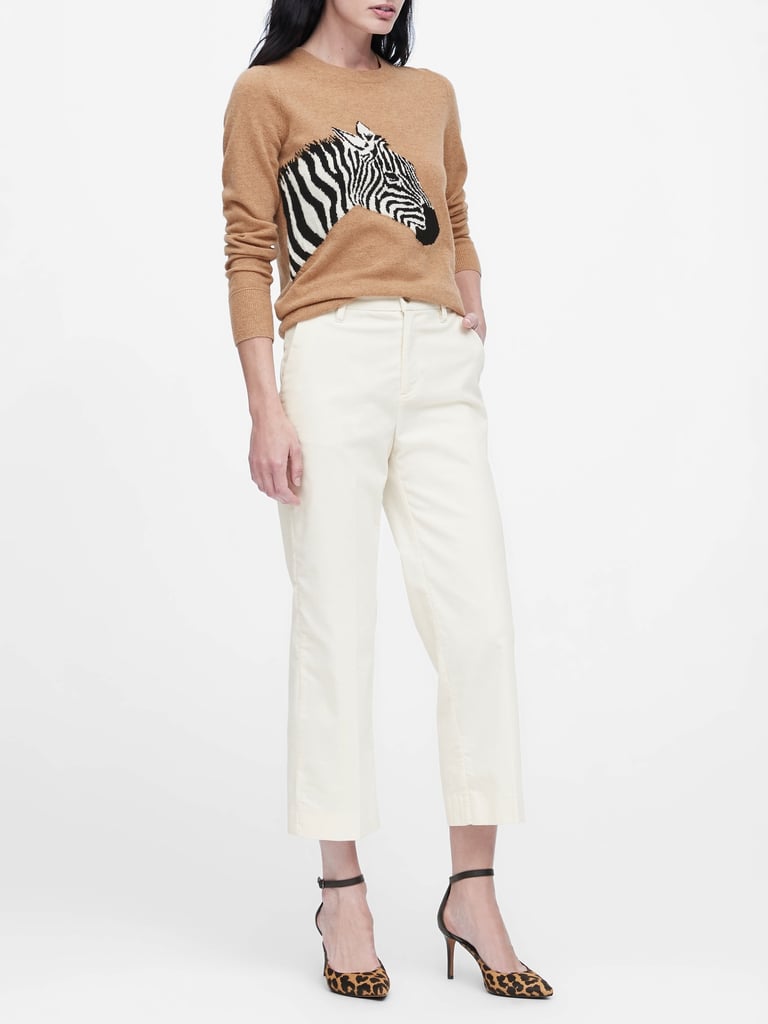 Italian Wool-Blend Zebra Sweater