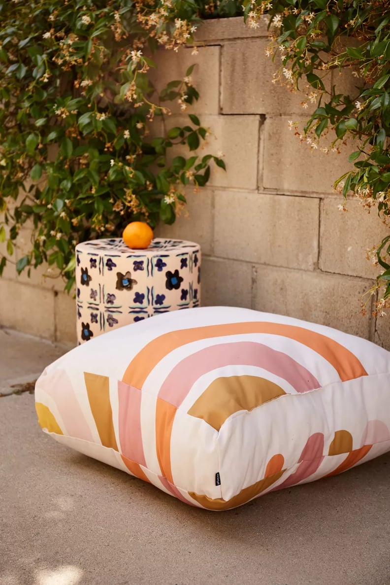 An Outdoor Floor Cushion: Urban Wild Studio For Deny Paint Rainbow Outdoor Floor Cushion