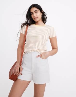 Madewell The Momjean Short in Tile White