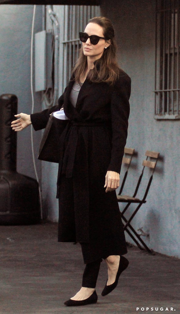 Angelina Jolie Wearing Black Flats