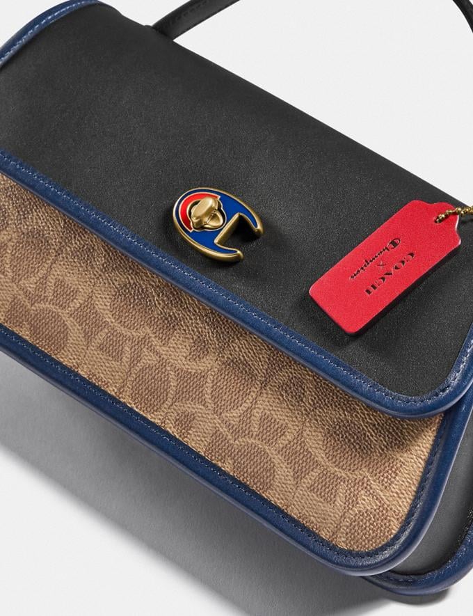 Coach x Champion Turnlock Clutch in Signature Canvas