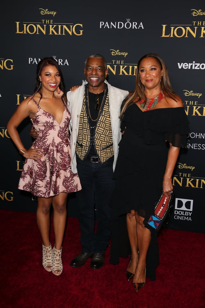 Pictured: Michaela Jean Burton, LeVar Burton, and Stephanie Cozart Burton at The Lion King premiere in Hollywood.