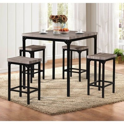 Benzara 5pc Counter Height Dining Set