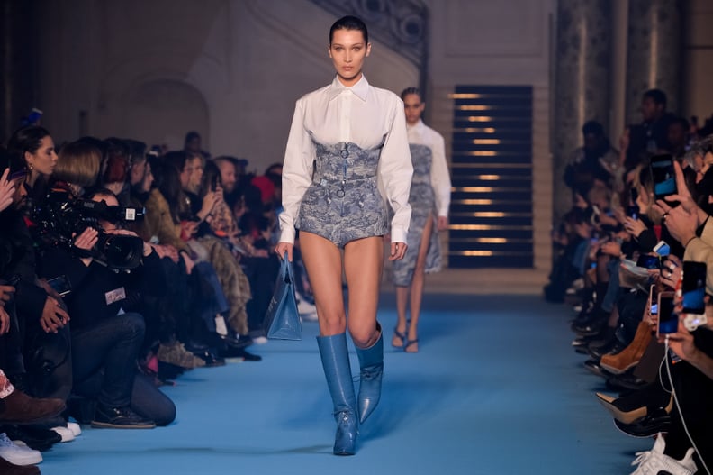 Bella Hadid Walking the Off-White Runway at Paris Fashion Week Womenswear Fall/Winter 2018/2019