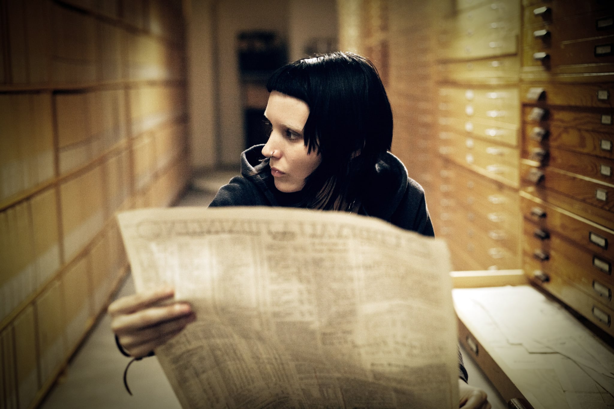 THE GIRL WITH THE DRAGON TATTOO, Rooney Mara, 2011. ph: Anders Linden/Columbia Pictures/Courtesy Everett Collection