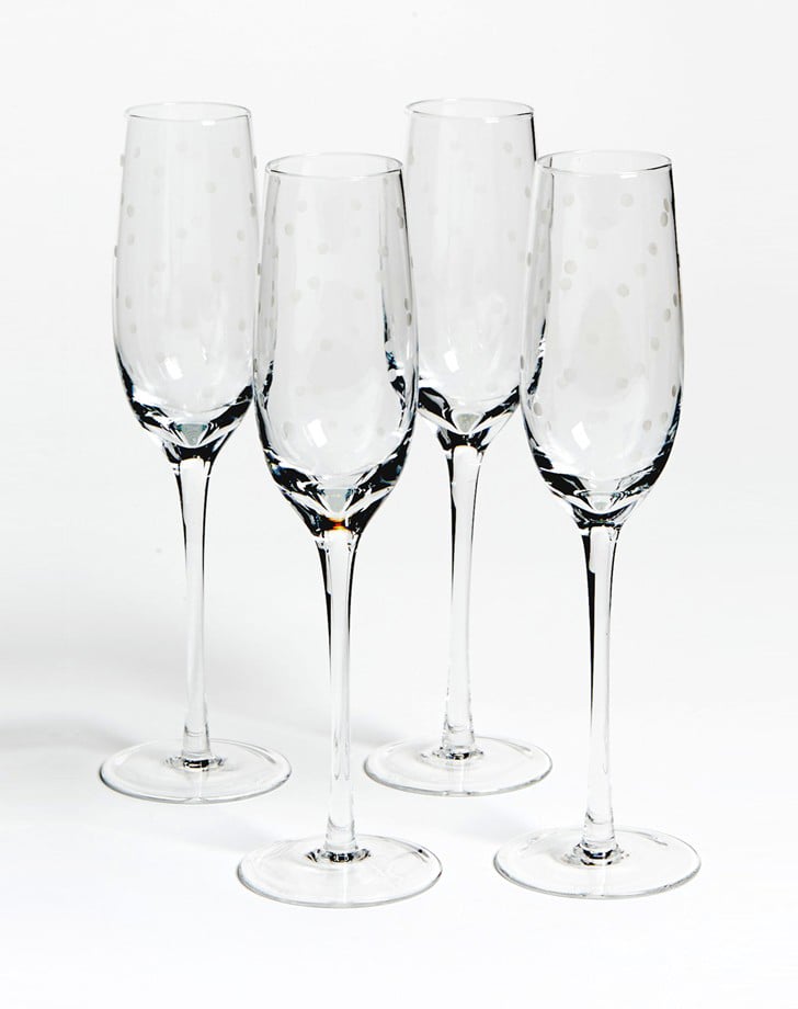 Kate Spade 'larabee Dot' Champagne Flutes (Set Of 4)