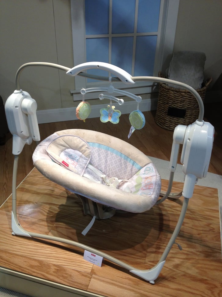 Fisher Price's SpaceSaver Cradle and Swing has two different rocking