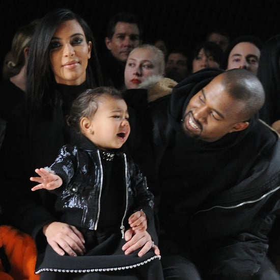 Kim Kardashian and Kanye West With North West at NYFW
