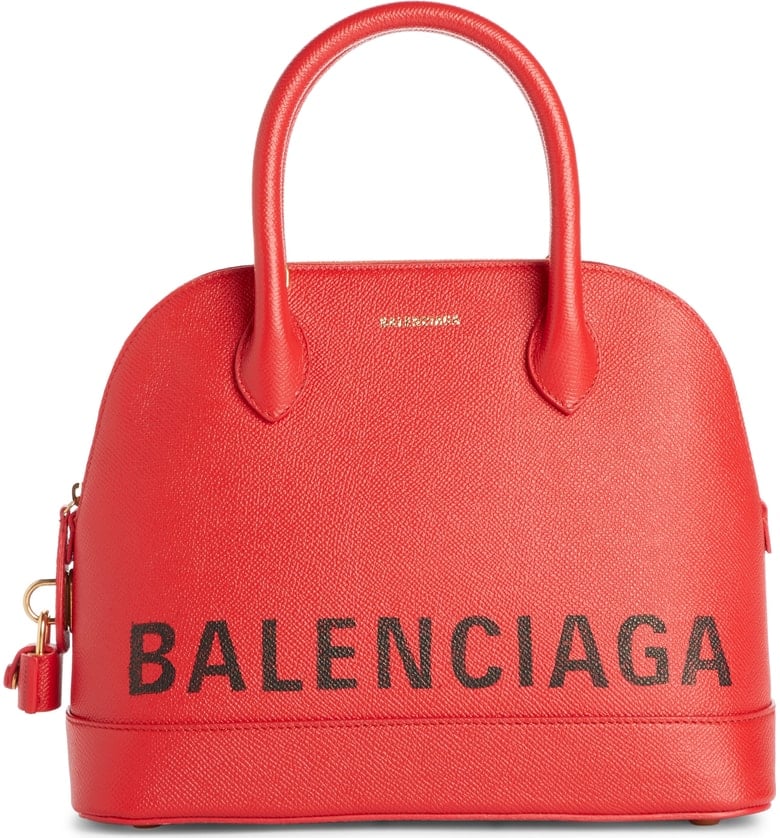 Balenciaga Ville Logo Leather Satchel
