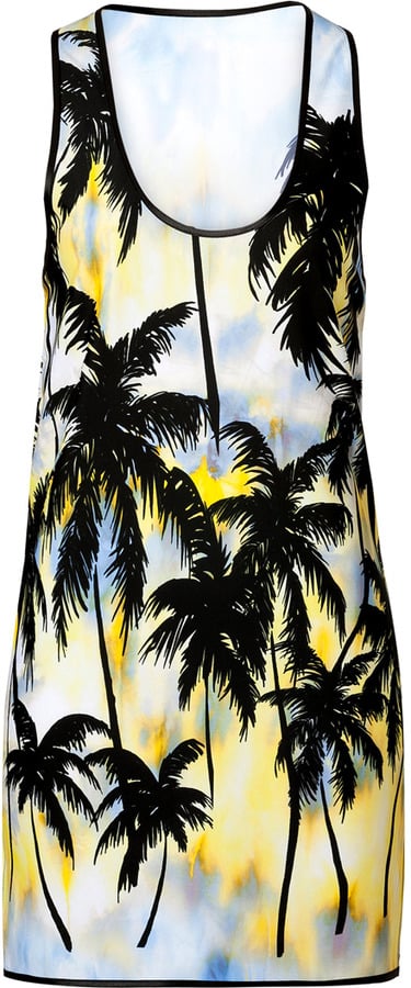 Fausto Puglisi Tie-Dye Palm Tree Tank Dress