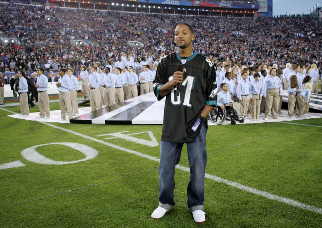 Will Smith introduced Alicia Keys, who sang the national anthem in 2005.