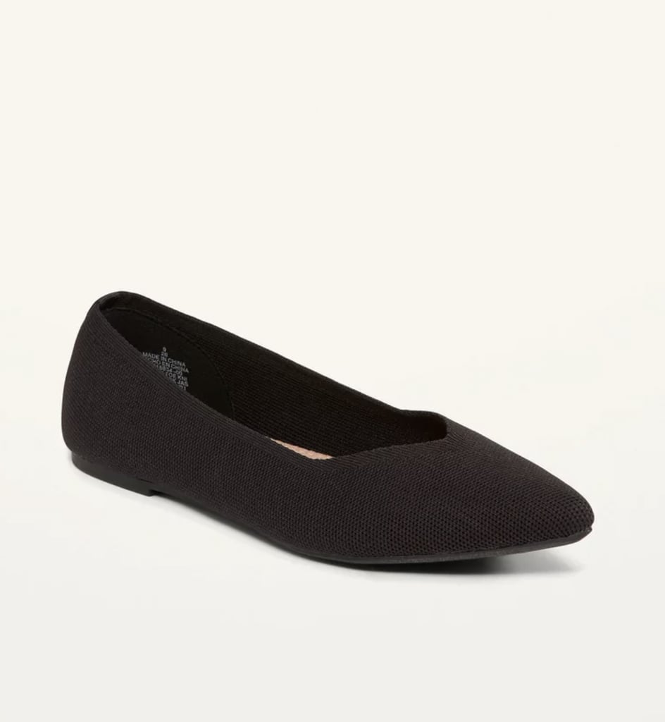 Old Navy Textured-Knit Pointy-Toe Ballet Flats