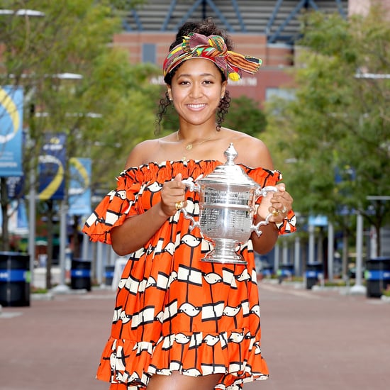 Naomi Osaka's 2020 US Open Head Wrap and Orange Dress