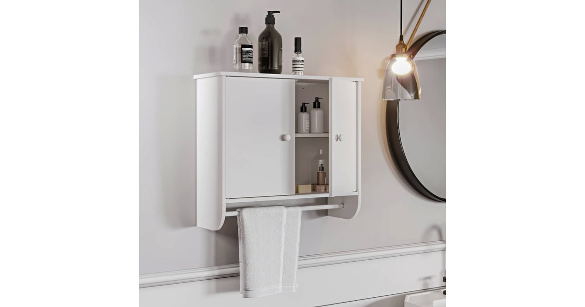 Wall-Mounted Cabinet With Towel Bar | Best Target Bathroom Furniture