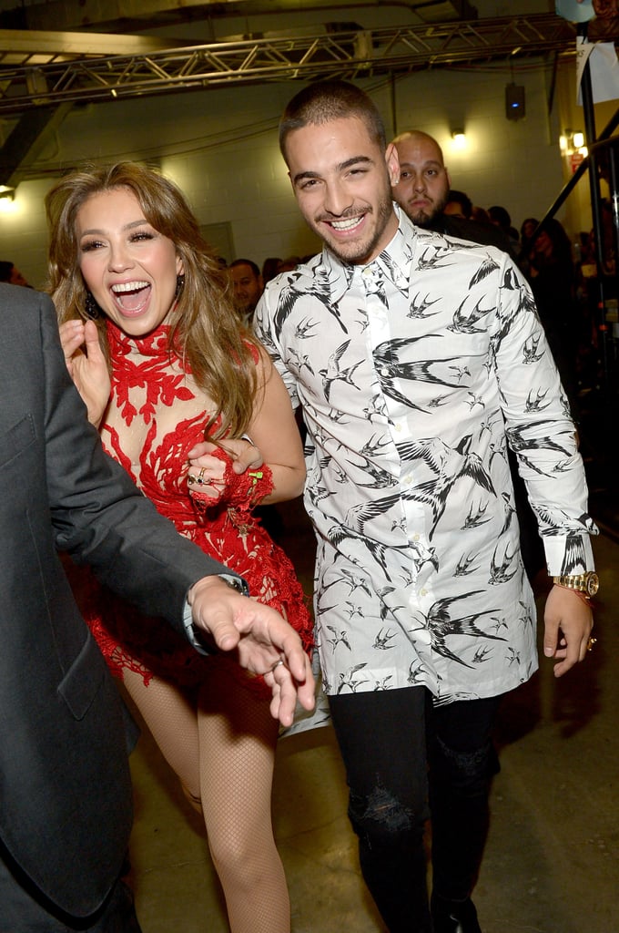 When Thalia and Maluma Were Like "Whoo!" Backstage