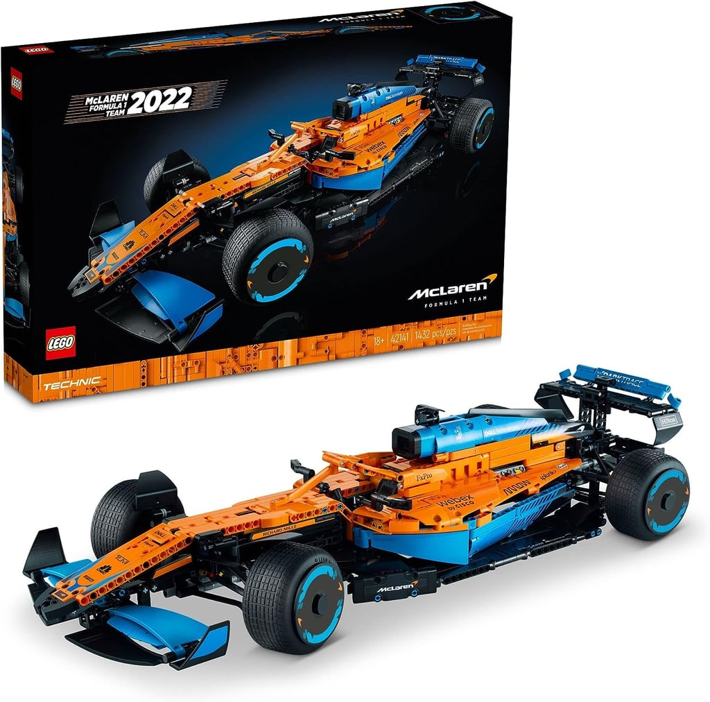 Lego 42141 Technic McLaren Formula 1 2022 Replica Race Car Model Building Kit ($228)
Shopping for someone who loves to build things? Get them this Lego set so they can build their own version of McLaren's 2022 race car. With 1,432 pieces, this Lego car is equipped with a V6 cylinder engine with moving pistons, a steering wheel, and more. It's perfect for the collector in your life.