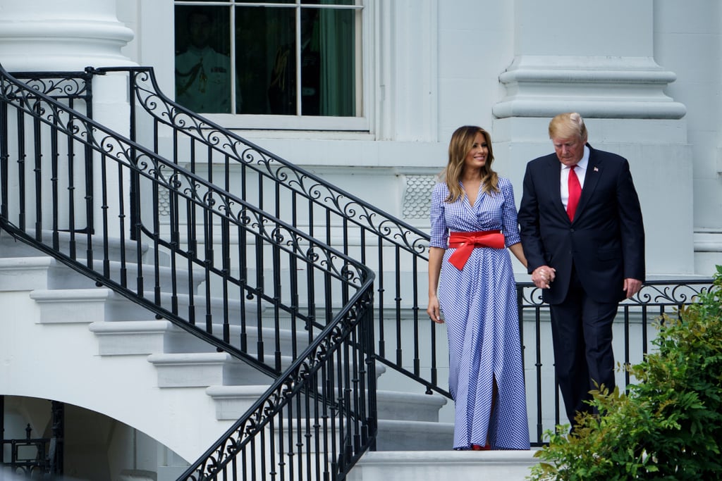 Melania Trump Gingham Ralph Lauren Dress Fourth of July 2018