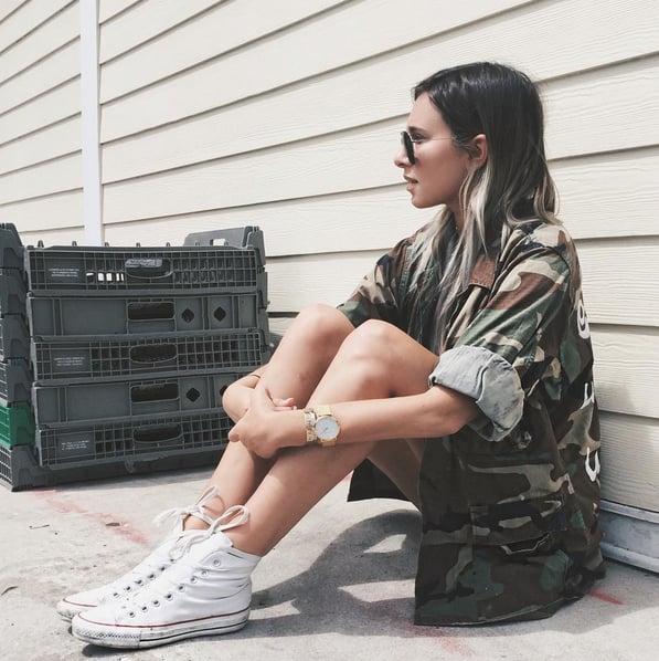 With the Sleeves Cuffed Army Jacket Outfit Ideas POPSUGAR Fashion Photo 28