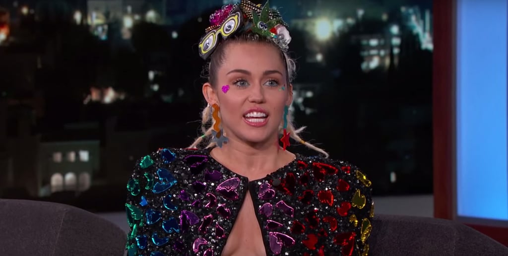 Miley Cyrus Outfit On Jimmy Kimmel Live 2015 Popsugar Fashion
