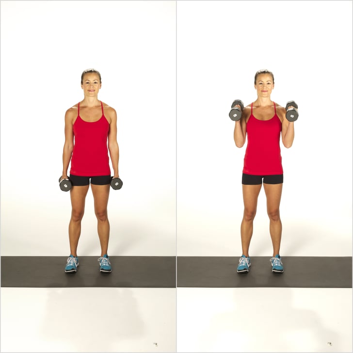 Dumbbell Arm Exercises: Hammer Curls | The 11 Dumbbell Arm Exercises Trainers Swear By | POPSUGAR Fitness Photo 8