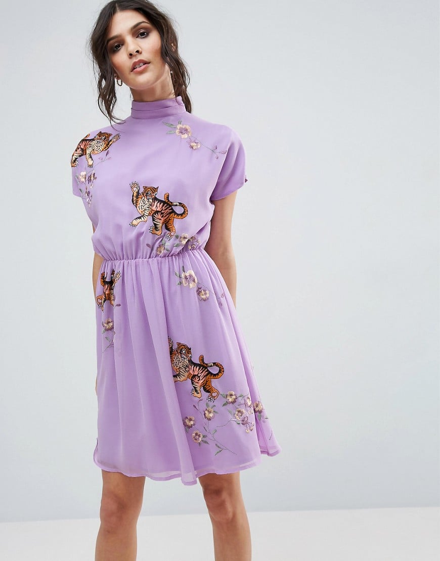 Open back top tea dress
