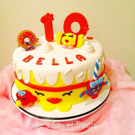 Shopkins custom 3D cake decor set