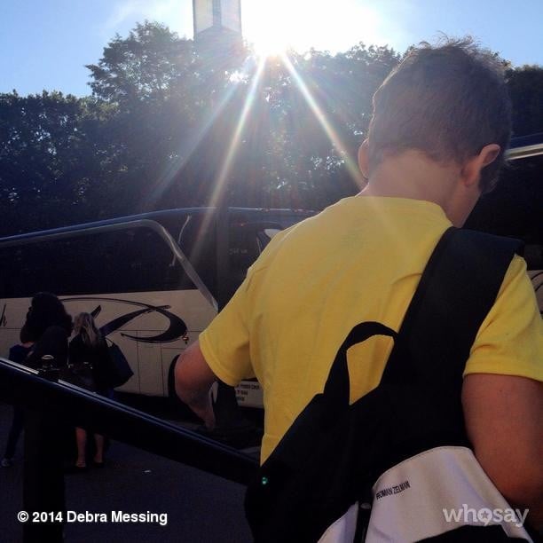Debra Messing's son, Roman, went off to sleep-away camp for the Summer.
Source: Instagram user therealdebramessing