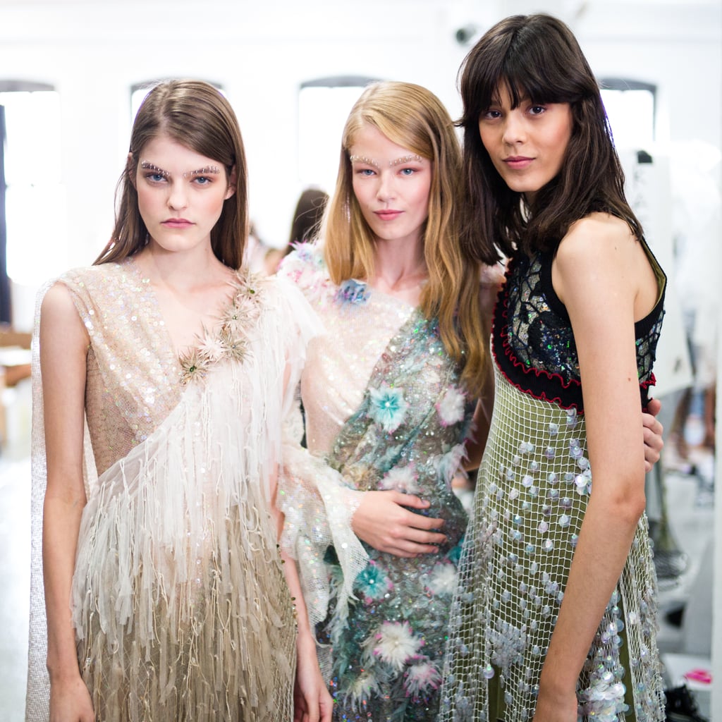 Models Backstage at the Rodarte Show