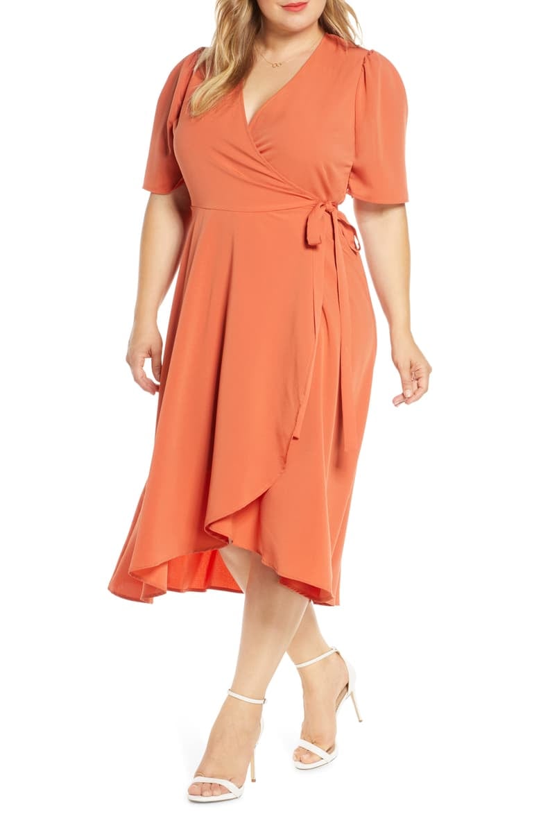 Bobeau Liv Puff-Sleeve Wrap Dress | 21 ...