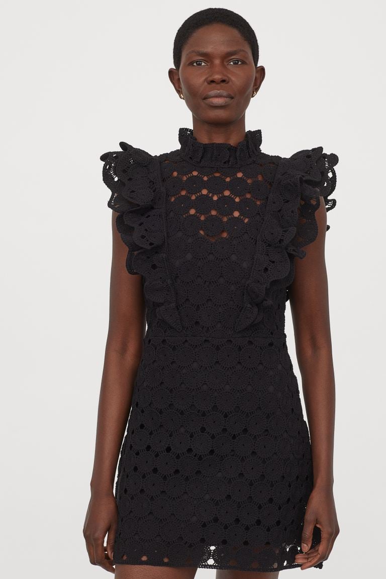 H&M Crocheted Flounced Dress