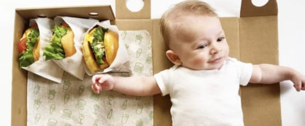 Baby in Atlanta Does Burger Monthly Milestone Photos
