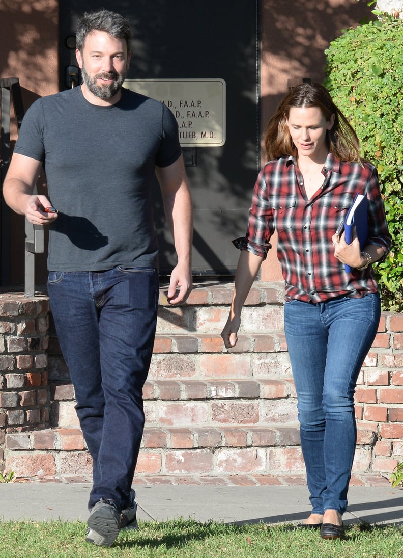 Sept. 3, 2015: Ben and Jen appeared at ease as they left an office together in LA.