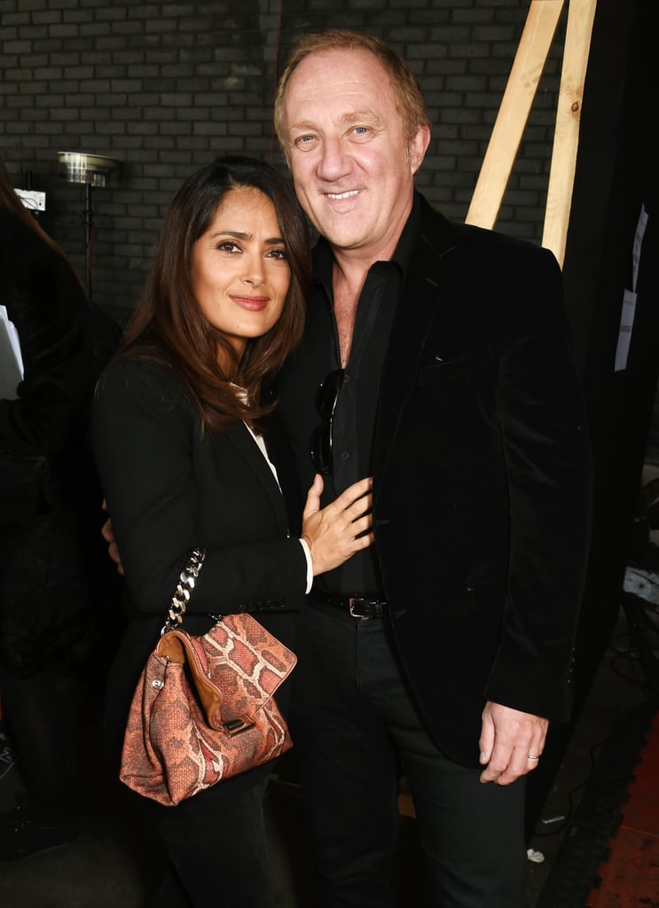 Anna Wintour, Salma Hayek and Husband at London Fashion Week