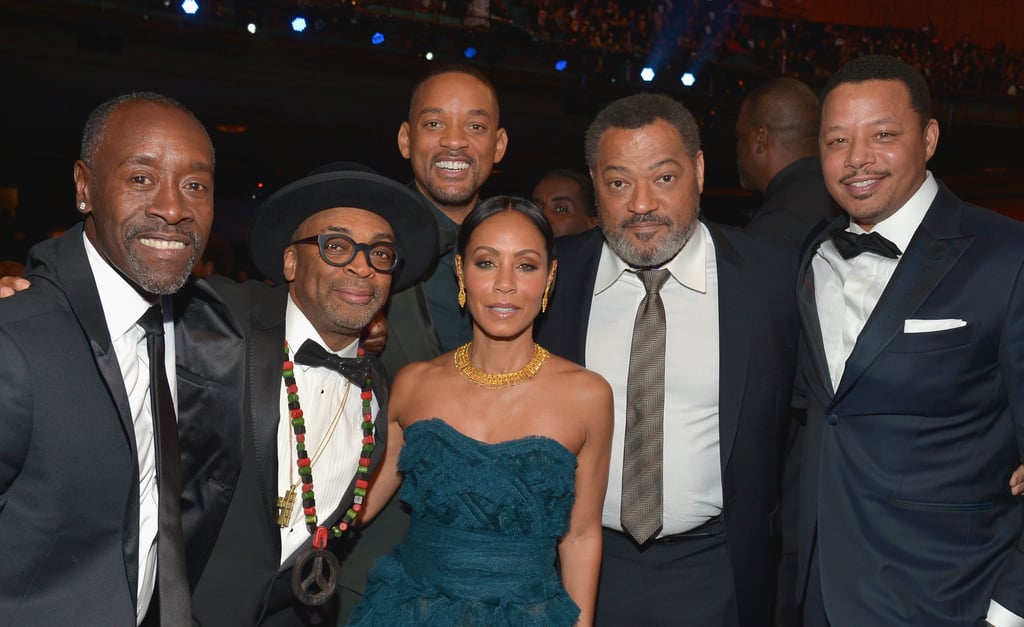 Pictured: Laurence Fishburne, Will Smith, Jada Pinkett Smith, Terrence Howard, Spike Lee, and Don Cheadle