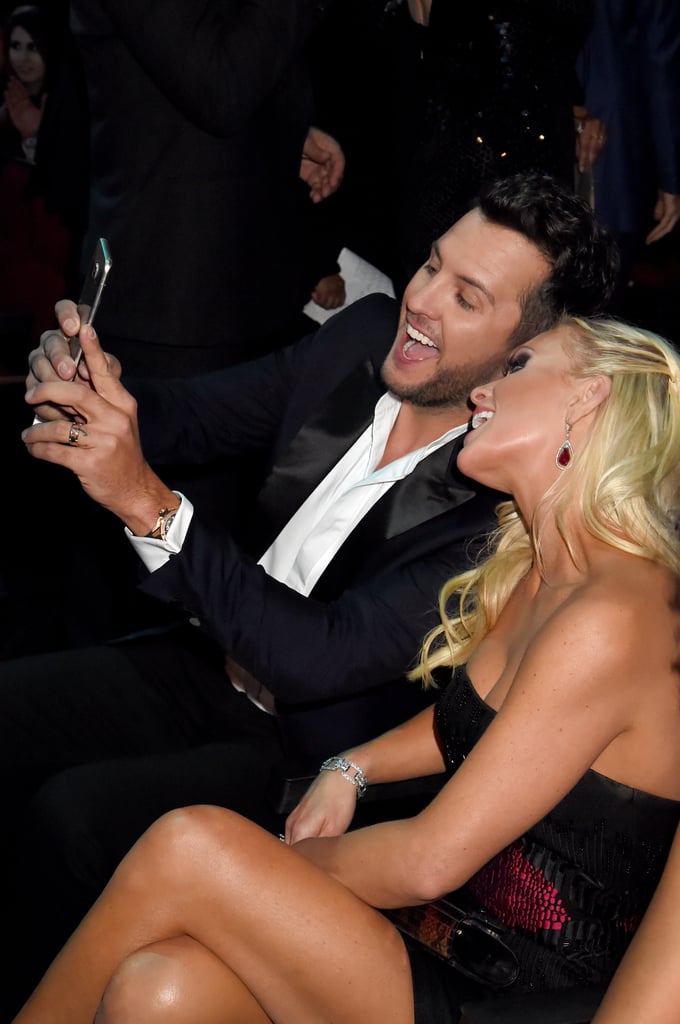 Luke Bryan Taking a Selfie With His Wife, Caroline Boyer