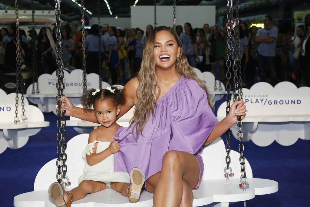 Chrissy Teigen and Luna Stephens at POPSUGAR Play/Ground