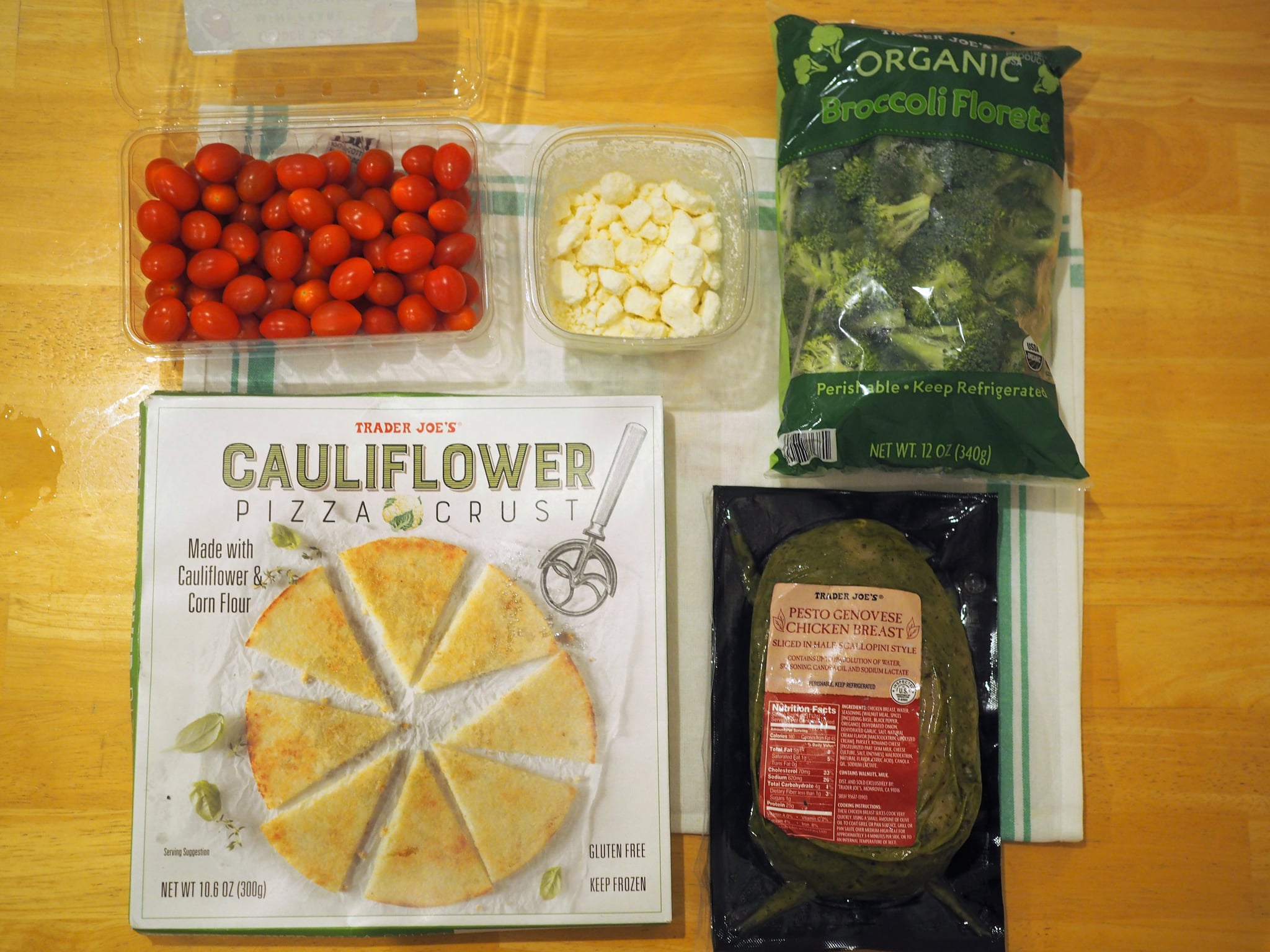 Dinner Cauliflower Crust Pesto Chicken Pizza This Is How I Meal Prepped For A Week Using Only Trader Joe S Ingredients Popsugar Fitness Photo 8 You've never had a veggie pizza like this before! cauliflower crust pesto chicken pizza