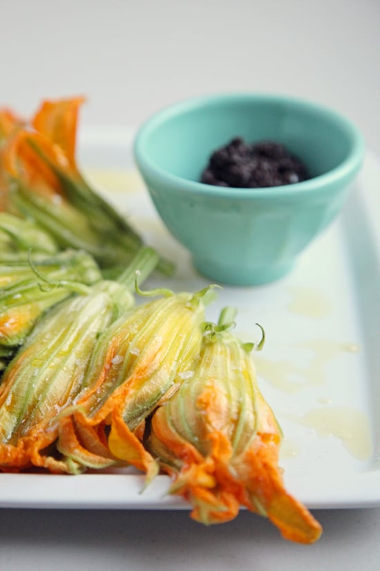 Burrata-Stuffed Squash Blossoms