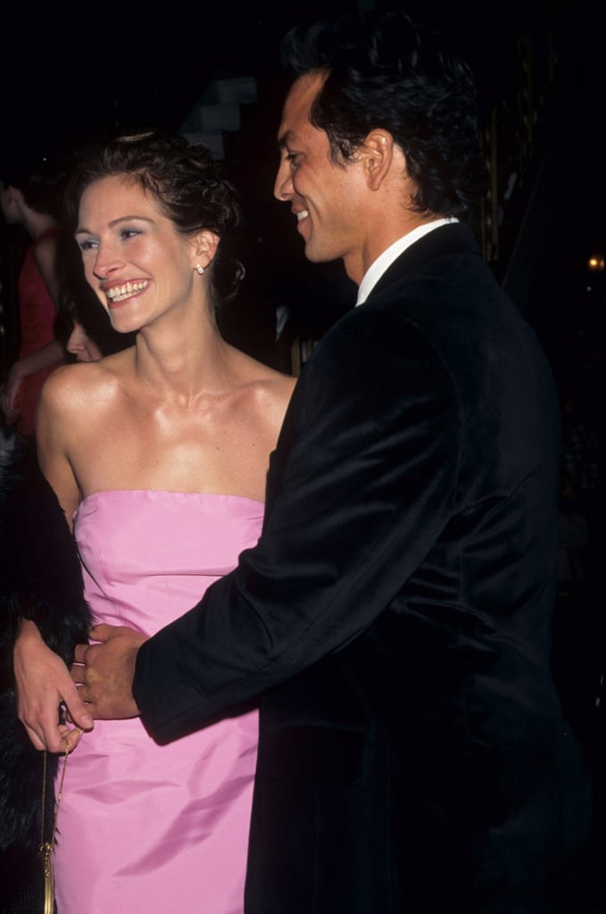 She smiled in a bubblegum-pink dress at the premiere of Stepmom in 1998 with then-boyfriend Benjamin Bratt.