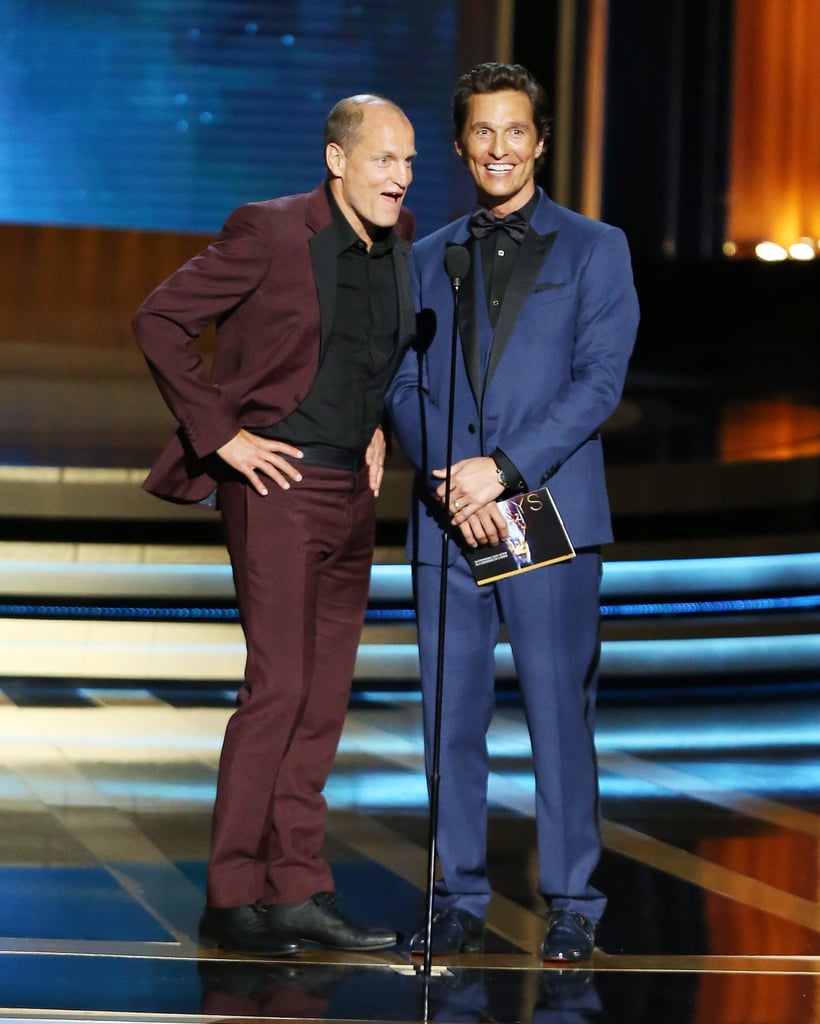 Matthew McConaughey and Woody Harrelson at the Emmys 2014