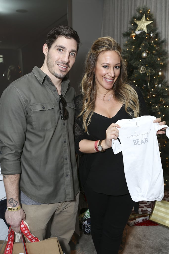 Haylie Duff, who recently announced she's expecting her first child, stopped by LA Family Housing's Santa's Workshop event with her fiancé, Matt Rosenberg, on Saturday.