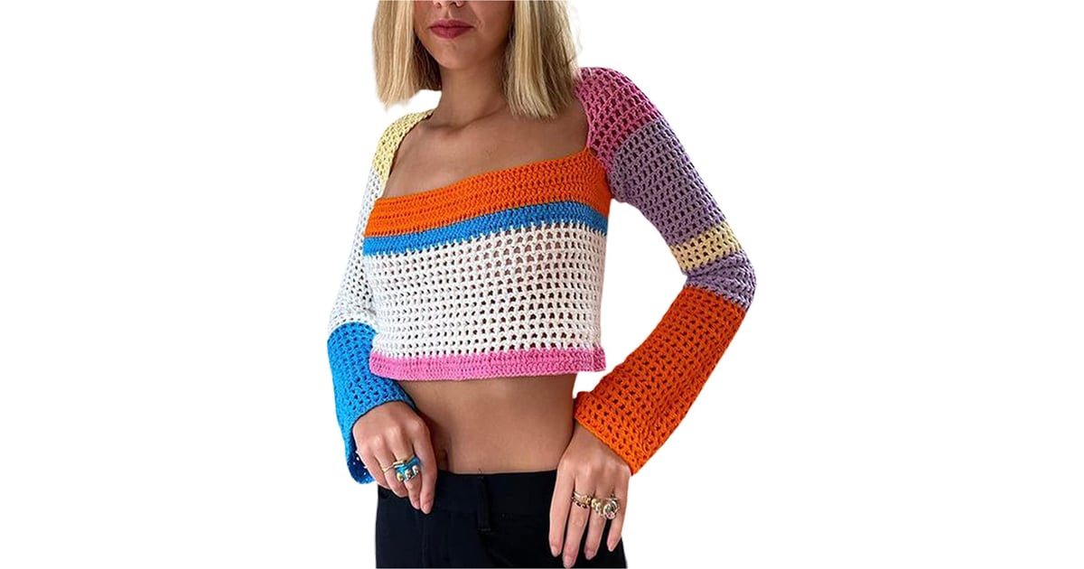 A Cool and Vibrant Knit Crochet Knit Crop Top Best Cheap Amazon