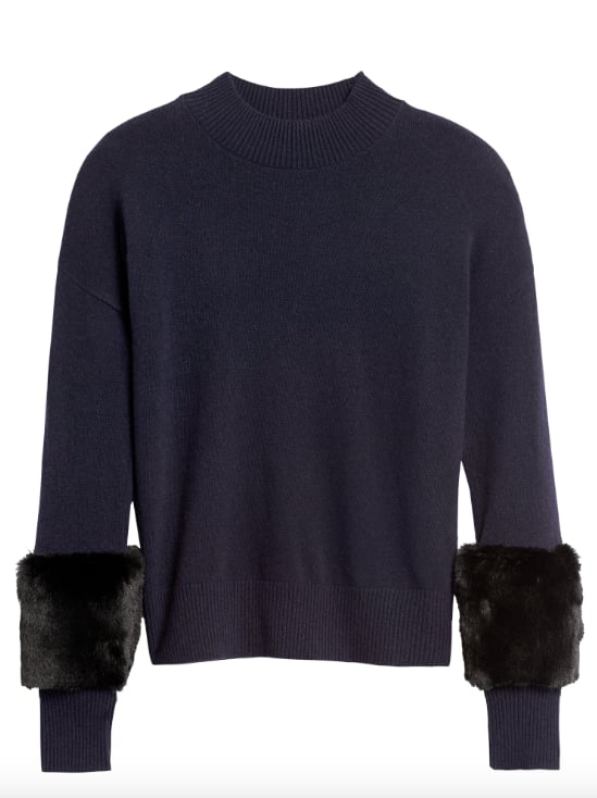 Japan Exclusive Faux Fur Sleeve Sweater