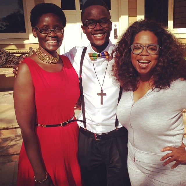 Oprah had lunch with Lupita Nyong'o's brother and mom. No big deal. 
Source: Instagram user oprah