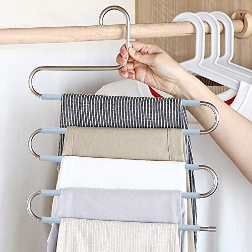 DOIOWN S-Type Stainless Steel Clothes Pants Hangers