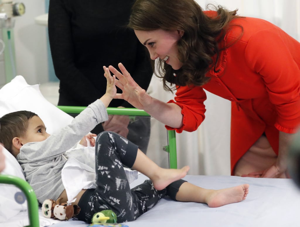 Kate Middleton Lights Up the Room With Her Smile as She Visits Sick Children